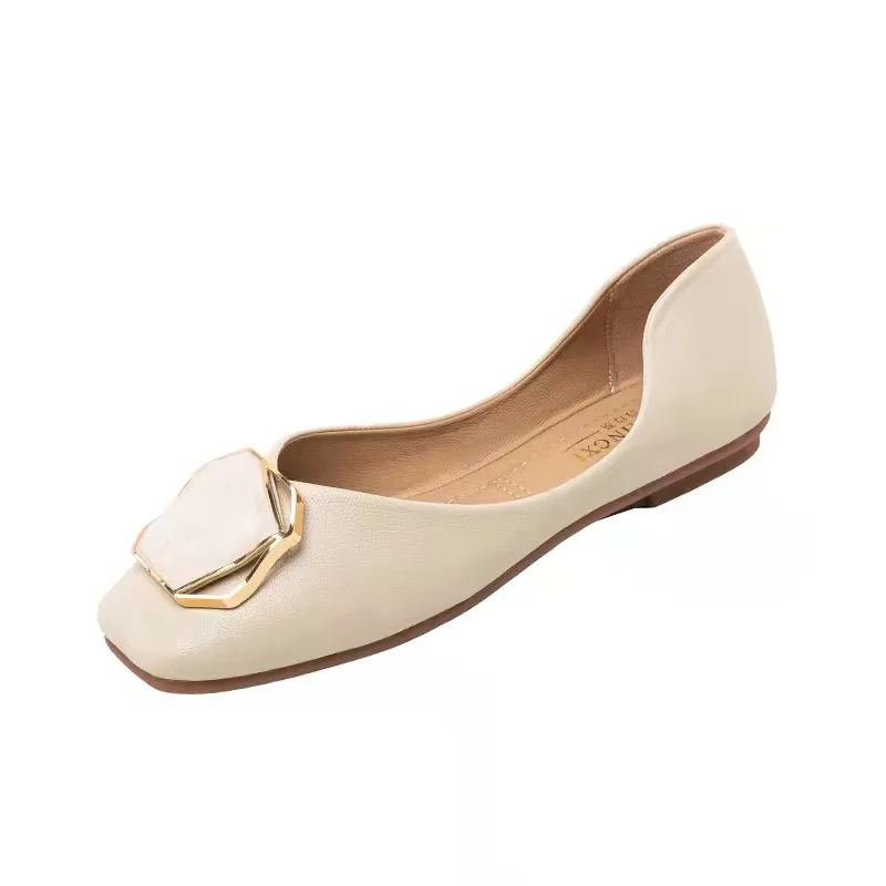 Flat single shoes women's 2021 spring and autumn square toe pumps soft leather gentle shoes one foot large size scoop shoes
Flat single shoes women's 2021 spring and autumn square toe pumps soft leather gentle shoes one foot large size scoop shoes