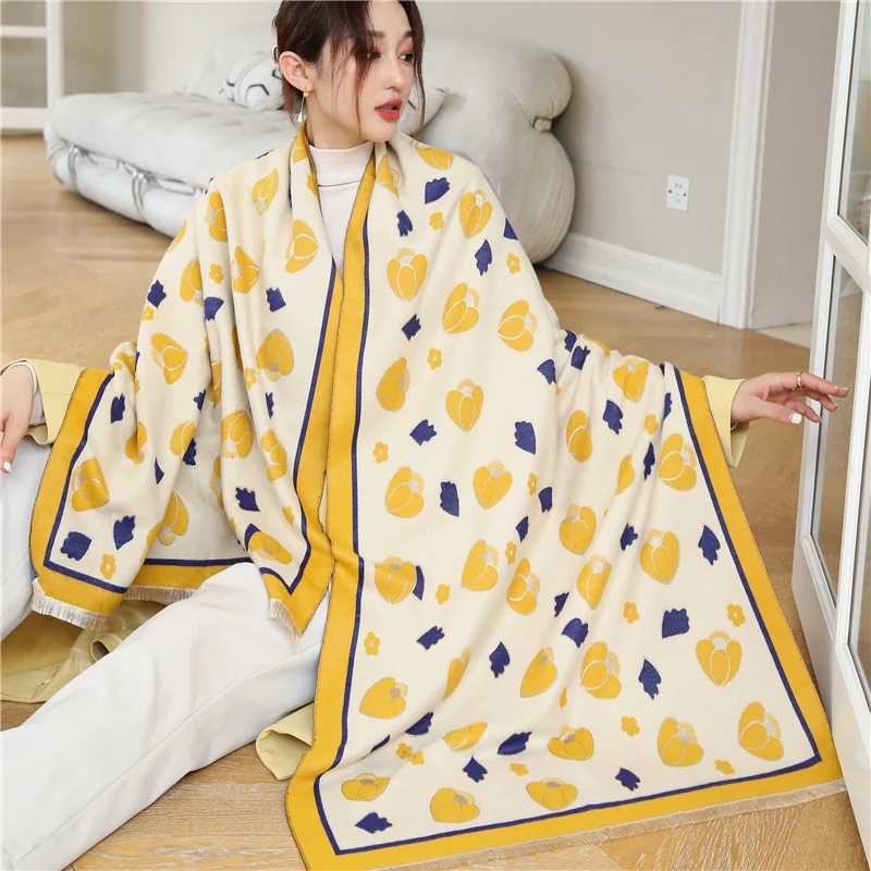 2022 Winter Scarf Women Cashmere Pashmina Thick Shawls Lady Wraps Warm Foulard Female Neck Scarves Tow Side Blanket
2022 Winter Scarf Women Cashmere Pashmina Thick Shawls Lady Wraps Warm Foulard Female Neck Scarves Tow Side Blanket