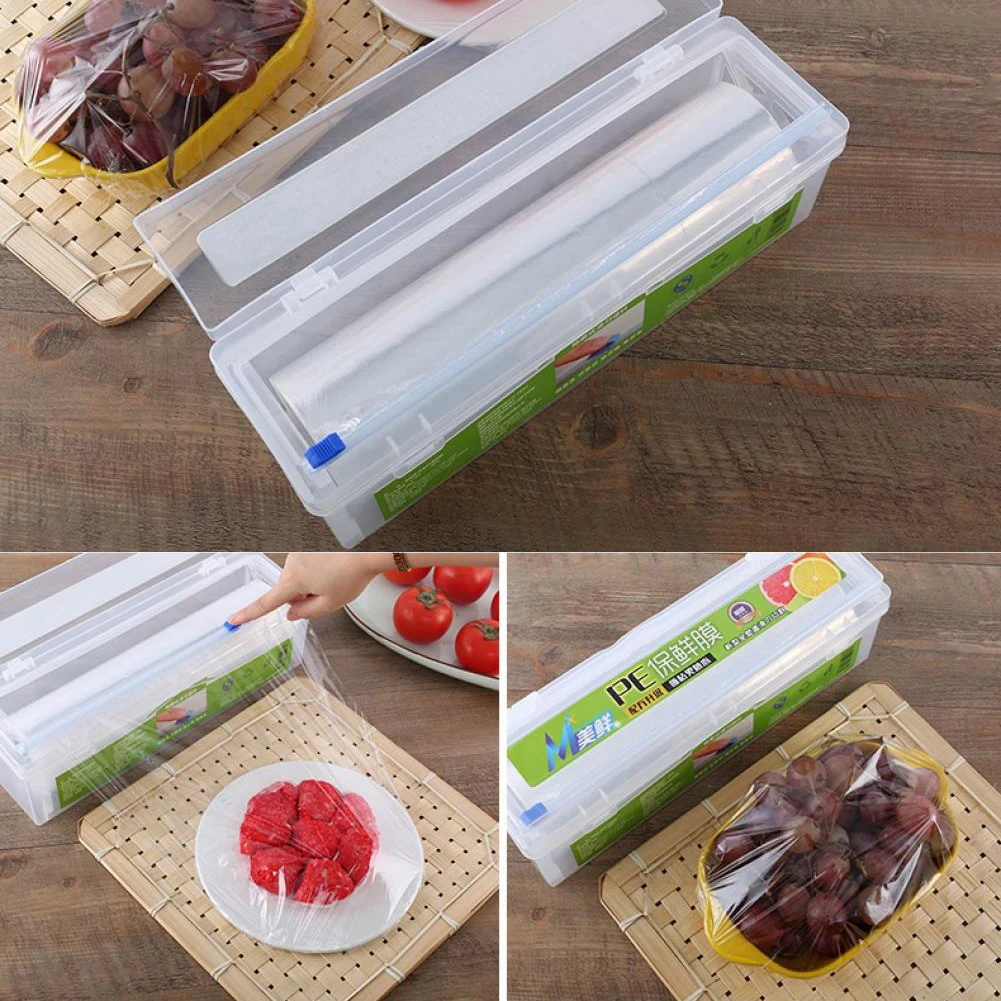 Cling Film Cutter Food Wrap Foil Dispenser Plastic Kitchen Home Gadgets Storage Box Plastic Sharp Cutter Kitchen Tools
Cling Film Cutter Food Wrap Foil Dispenser Plastic Kitchen Home Gadgets Storage Box Plastic Sharp Cutter Kitchen Tools
