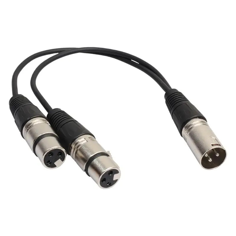 3Pin XLR кабель-удлинитель 34 см 1 штекер на 2 гнезда аудио кабель для микрофона Y
