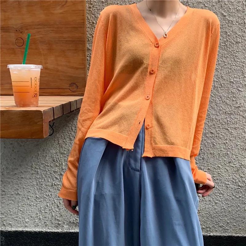 Cardigan Women Knit Solid Simple Female See-through Sun Protection Long Sleeves Casual Summer Newest Popular Loose Elegant Daily
Cardigan Women Knit Solid Simple Female See-through Sun Protection Long Sleeves Casual Summer Newest Popular Loose Elegant Daily