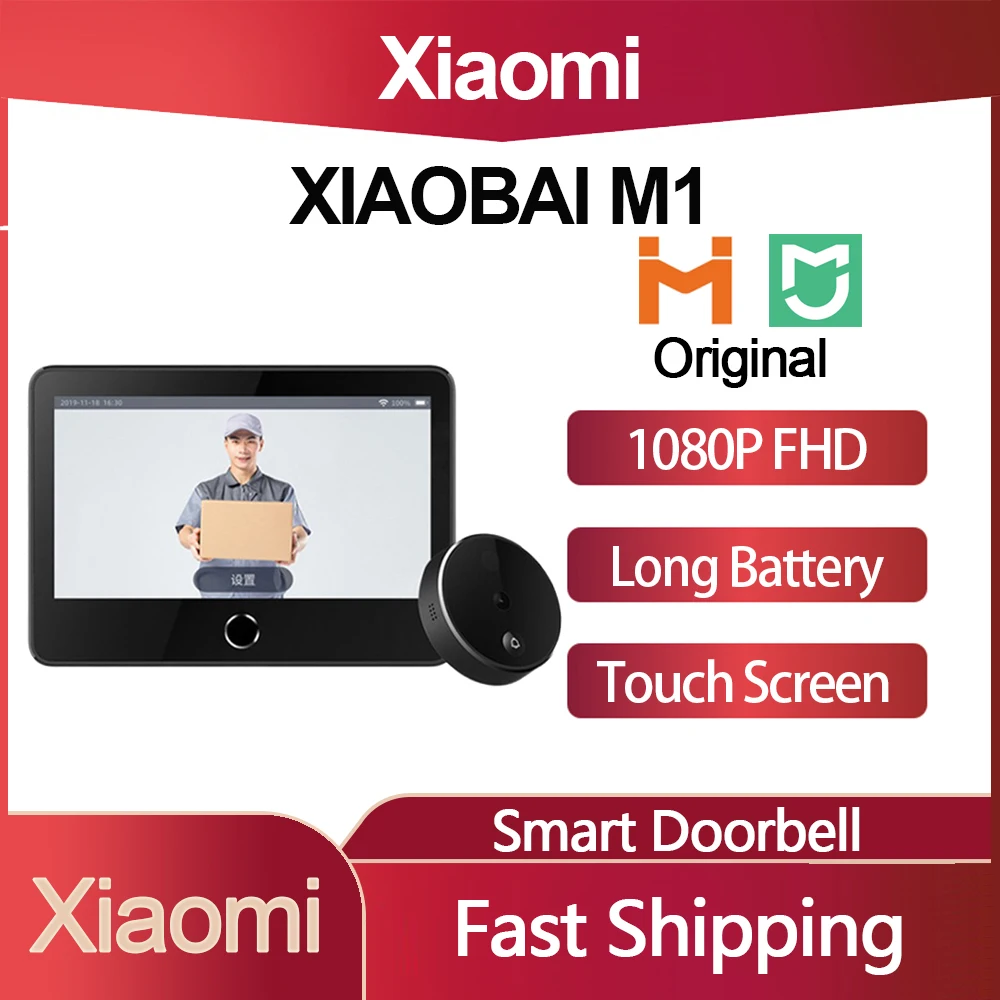 Оригинальный умный дверной звонок Xiaomi Xiaobai, камера с инфракрасным ночным видением, детектором лица, ии, обнаружение человека, ЖК-дисплей, раб...
Оригинальный умный дверной звонок Xiaomi Xiaobai, камера с инфракрасным ночным видением, детектором лица, ии, обнаружение человека, ЖК-дисплей, раб...