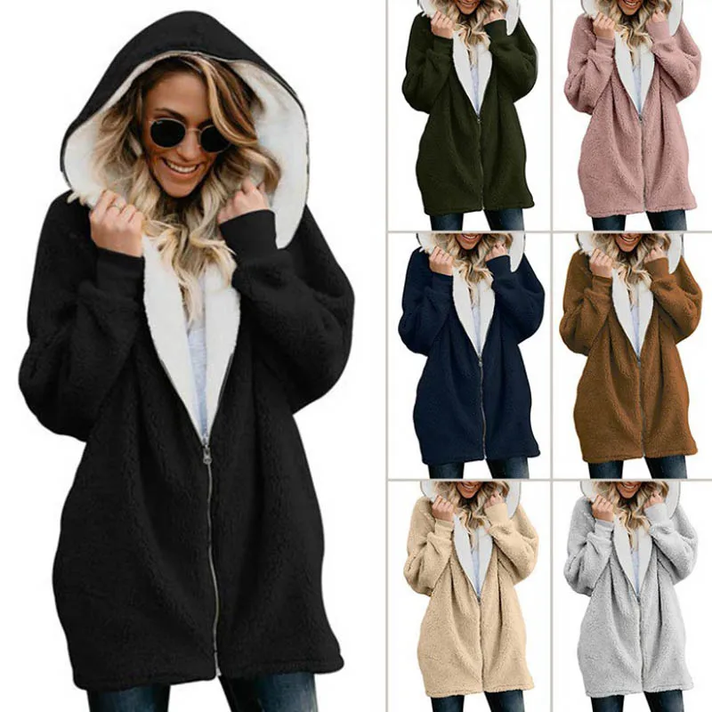 2021 Autumn and Winter New Hooded Zipper Cardigan Plush Jacket Women Plush Sweater
2021 Autumn and Winter New Hooded Zipper Cardigan Plush Jacket Women Plush Sweater