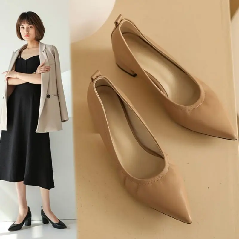 Rizabina Women High Heel Shoes Genuine Leather Thick Heel Women Pumps Fashion Office Ladies Shoes Footwear Size 33-40
Rizabina Women High Heel Shoes Genuine Leather Thick Heel Women Pumps Fashion Office Ladies Shoes Footwear Size 33-40