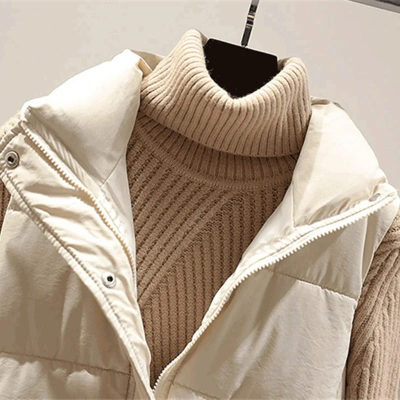 Mid-Long Down Cotton Vest Women's Winter Jackets Large Size Thick Cotton Jackets Solid Color Sleeveless Vest Outwear Parkas
Mid-Long Down Cotton Vest Women's Winter Jackets Large Size Thick Cotton Jackets Solid Color Sleeveless Vest Outwear Parkas