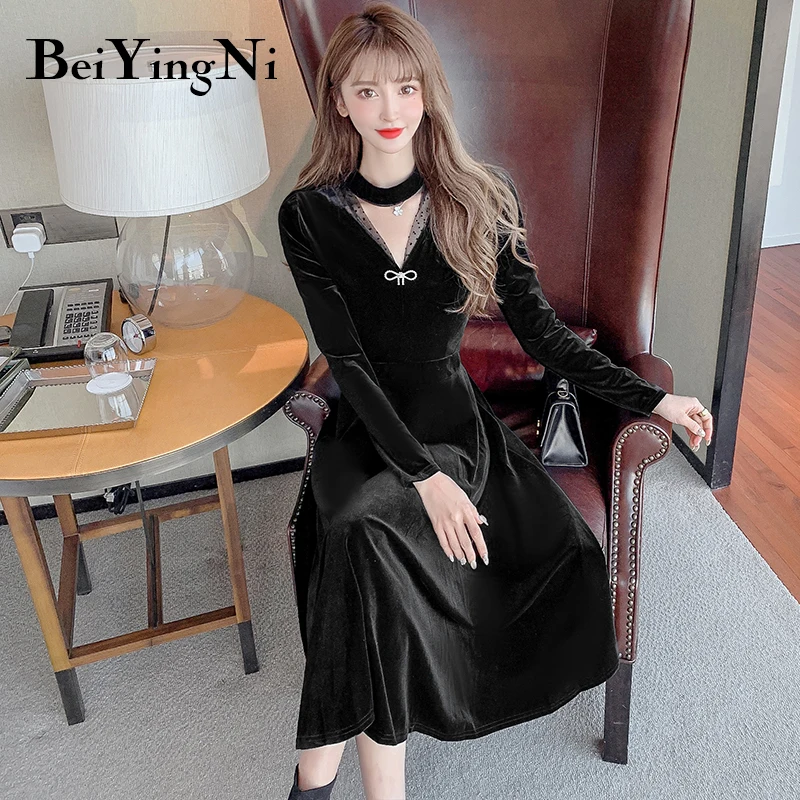 Beiyingni French Vintage Black Dress Lady Hollow Out Bow Tie Slim Vestidos Female Chic High Street Club Midi Dresses Ladies OL
Beiyingni French Vintage Black Dress Lady Hollow Out Bow Tie Slim Vestidos Female Chic High Street Club Midi Dresses Ladies OL
