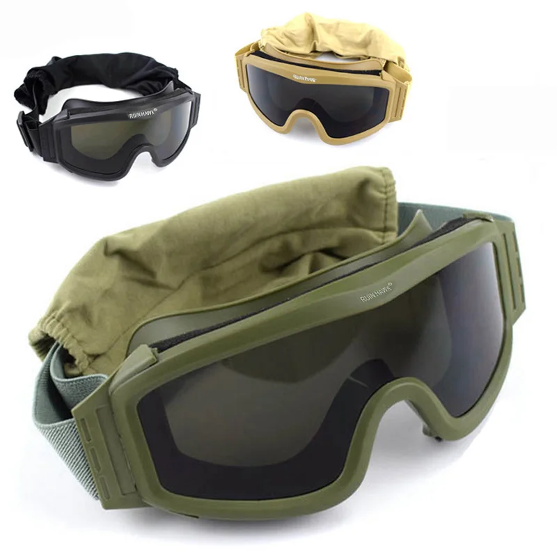 Black Tan Green Tactical Goggles Military Shooting Sunglasses 3 Lens Army Paintball Motorcycle Windproof Wargame Glasses
Black Tan Green Tactical Goggles Military Shooting Sunglasses 3 Lens Army Paintball Motorcycle Windproof Wargame Glasses