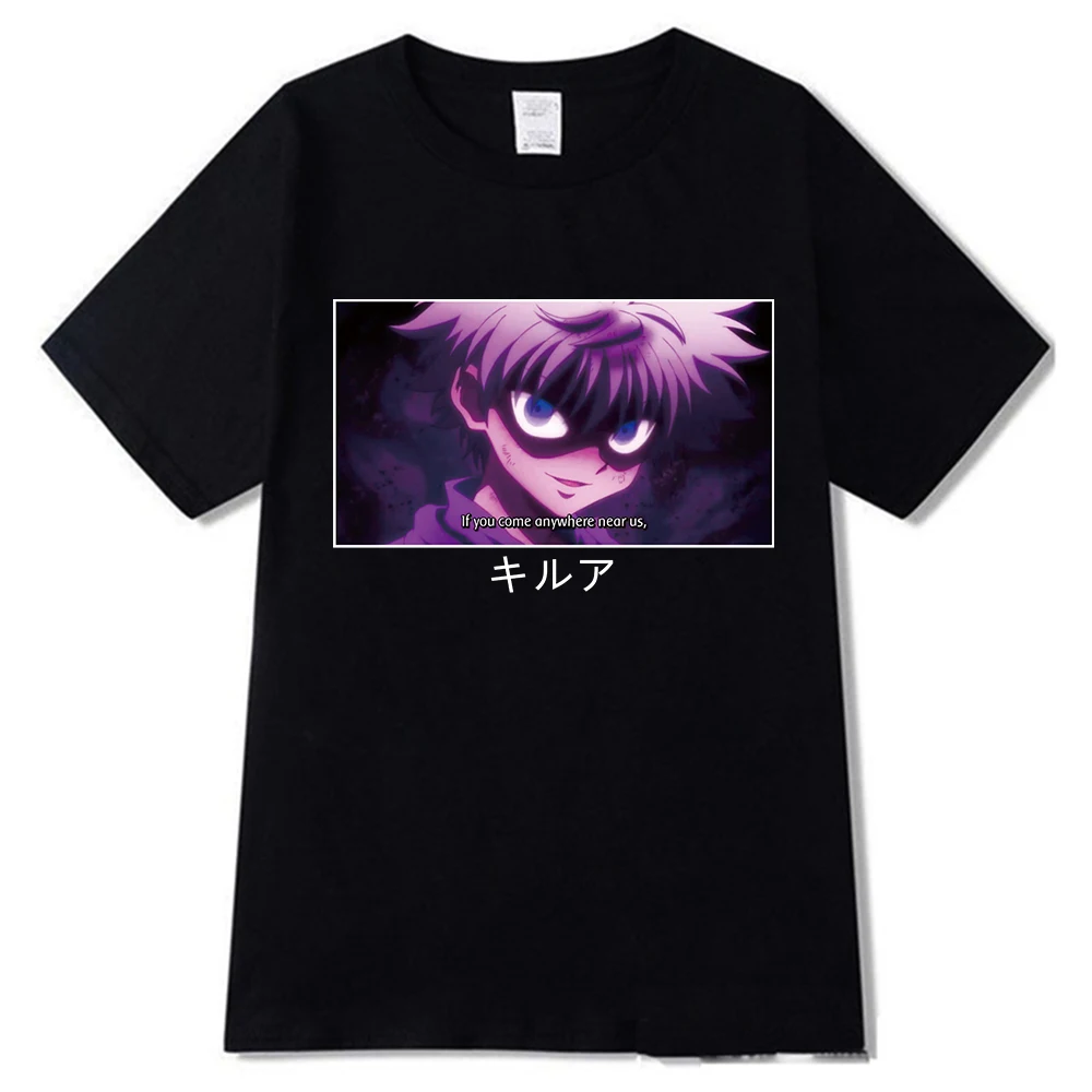 Аниме Hunter X футболка с изображением охотника 2021 Летняя мода Harajuku для мужчин с рисунками из мультфильмов высокого качества персонажи Killua Zoldyck...
Аниме Hunter X футболка с изображением охотника 2021 Летняя мода Harajuku для мужчин с рисунками из мультфильмов высокого качества персонажи Killua Zoldyck...
