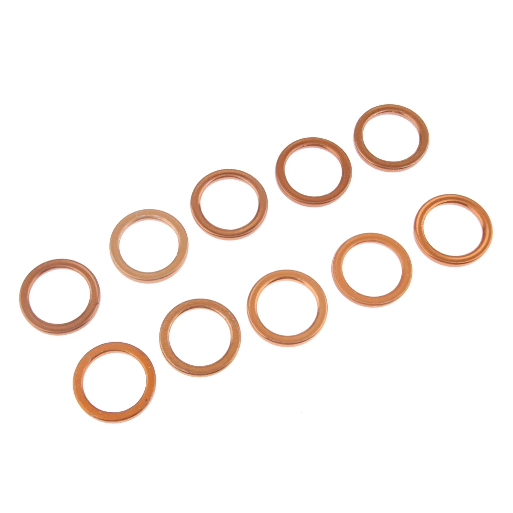 10x Brass Motorcycle Exhaust Pipe Gaskets For Jialing 70 Scooter ATV |