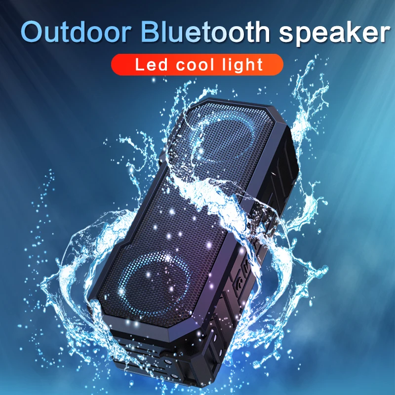 

Портативный Bluetooth динамик беспроводной бас сабвуфер водонепроницаемые напольные колонки s Boombox AUX TF USB стерео громкий динамик музыкальная шк...