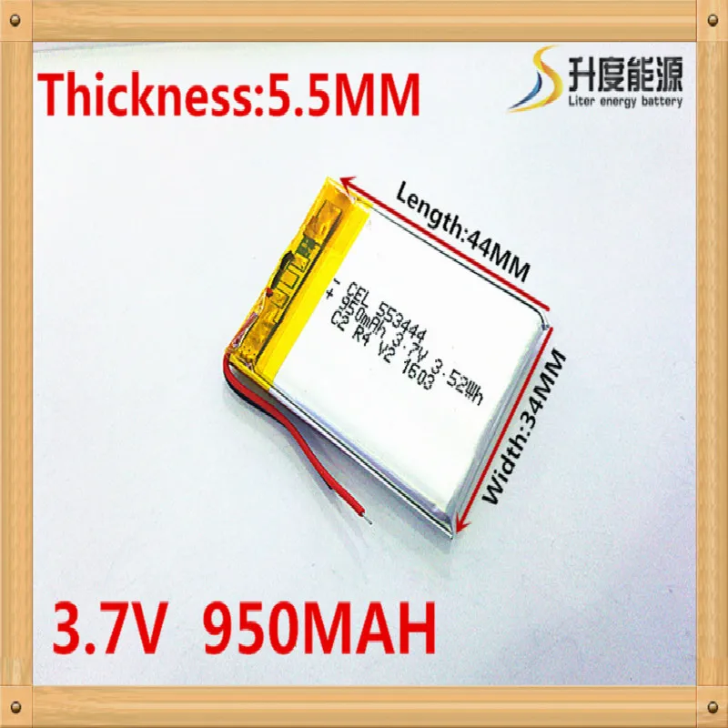 1 шт./лот, двойной красивый литий-полимерный аккумулятор 553444 950 мАч, MP3 MP4 MP5, маленькие игрушки, бесплатная доставка
1 шт./лот, двойной красивый литий-полимерный аккумулятор 553444 950 мАч, MP3 MP4 MP5, маленькие игрушки, бесплатная доставка