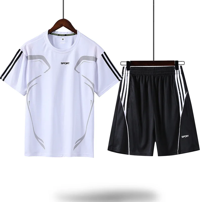 Summer Suit Men Fashion Fitness Suit Quick-drying Short Tracksuit Men O-Neck Two-piece Men Sweat Suit Jogger Set Sport Pants Men
Summer Suit Men Fashion Fitness Suit Quick-drying Short Tracksuit Men O-Neck Two-piece Men Sweat Suit Jogger Set Sport Pants Men