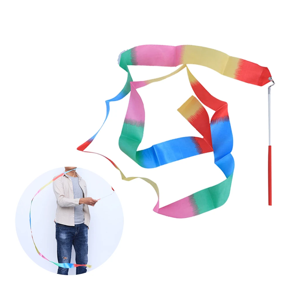 6M Rhythmic Art Gymnastics Ribbon with Stick Children Dancing Streamers Riband Twirling Rod Colorful Dance Ribbon
6M Rhythmic Art Gymnastics Ribbon with Stick Children Dancing Streamers Riband Twirling Rod Colorful Dance Ribbon