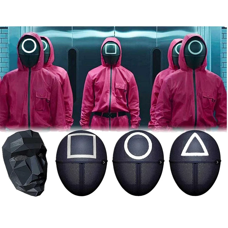 Korean Drama Squid Game Mask Square Round Circle Triangle Cosplay Mask Masquerade Party Decorations Costume Props Kids Toys
Korean Drama Squid Game Mask Square Round Circle Triangle Cosplay Mask Masquerade Party Decorations Costume Props Kids Toys