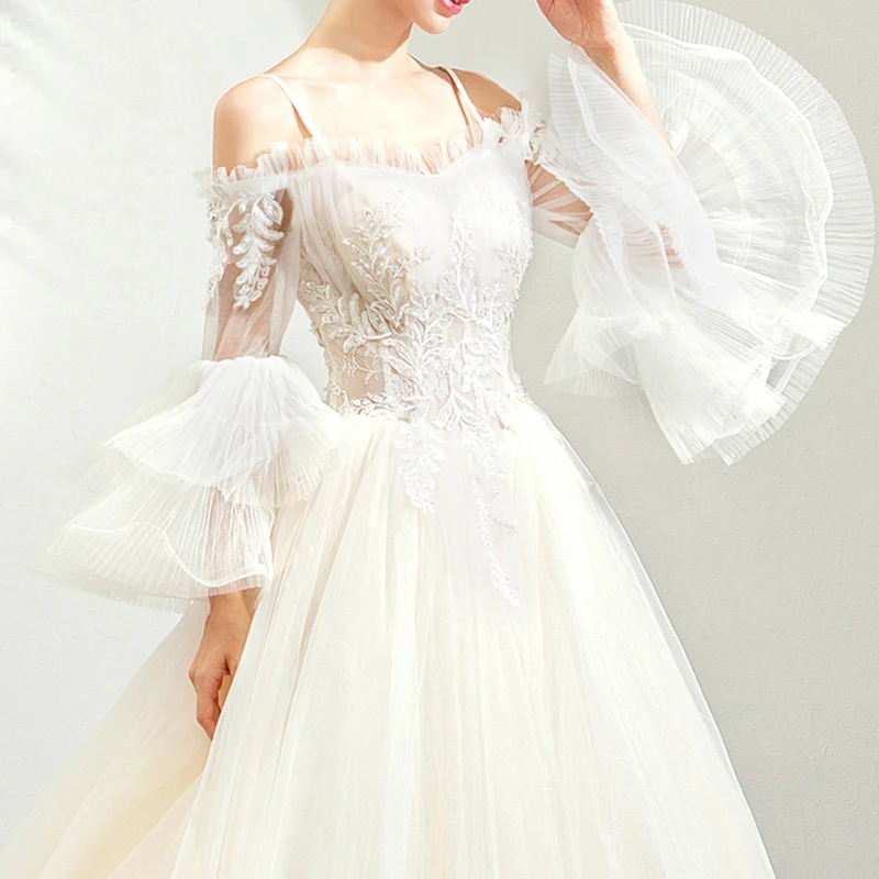 Evening Dress Illusion Ball Gown Tulle Beading Sequined Off The Shoulder Spaghetti Strap Embroidery Women Formal Dresses TS427
Evening Dress Illusion Ball Gown Tulle Beading Sequined Off The Shoulder Spaghetti Strap Embroidery Women Formal Dresses TS427