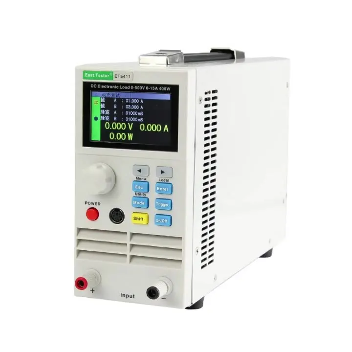 ET5411 500V/15A 400W High Precision Programmable Professional Battery Tester DC Electronic Load Battery Capacity Tester
ET5411 500V/15A 400W High Precision Programmable Professional Battery Tester DC Electronic Load Battery Capacity Tester