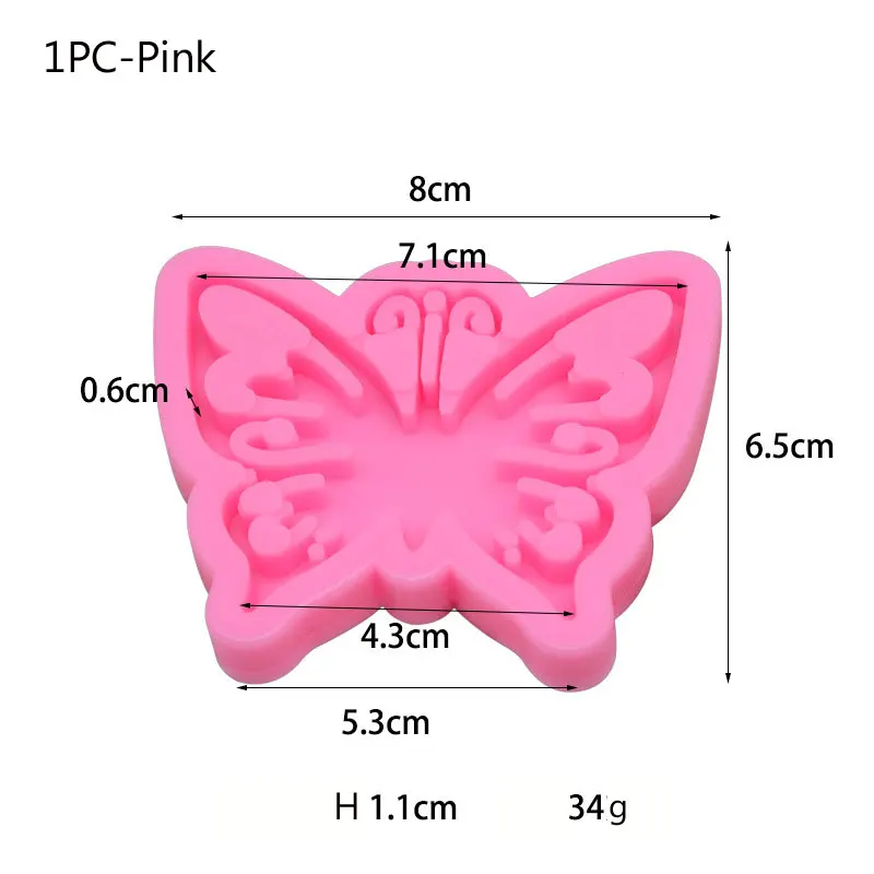 1PC Crystal Realistic Butterfly Silicone Mold Pink Cake Decoration Tool For DIY Keychain Jewelry Pendant Resin Epoxy Mold
1PC Crystal Realistic Butterfly Silicone Mold Pink Cake Decoration Tool For DIY Keychain Jewelry Pendant Resin Epoxy Mold