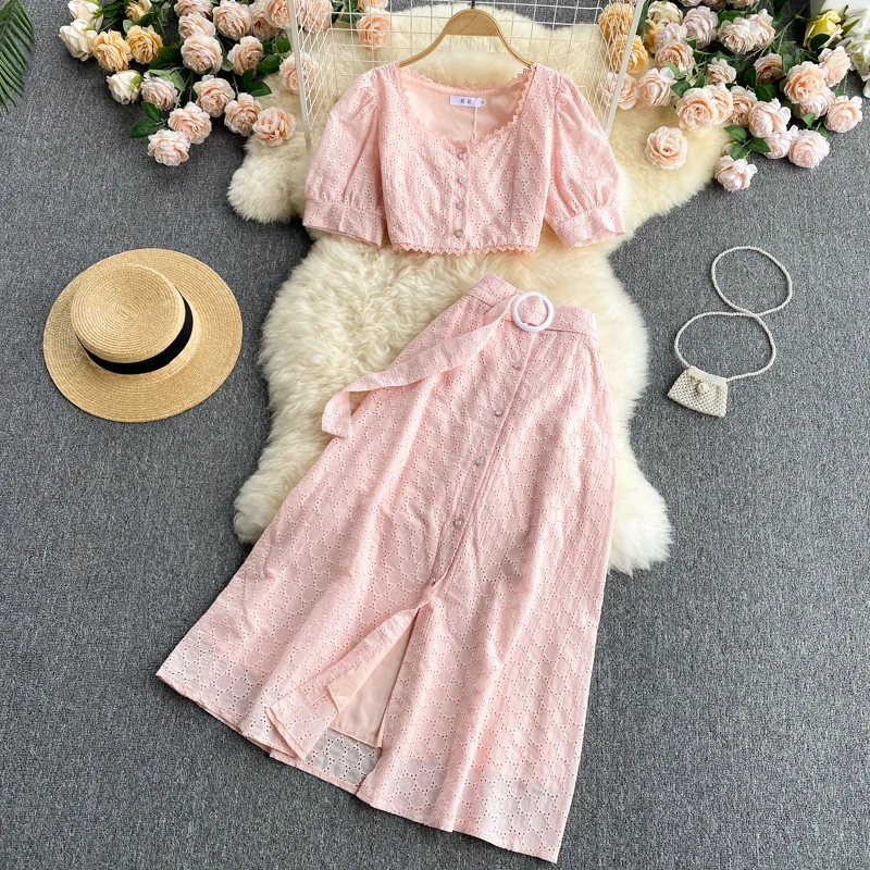 Sweet ins holiday suit dress lace long skirts hubble-bubble sleeve blouse joker two-piece outfit
Sweet ins holiday suit dress lace long skirts hubble-bubble sleeve blouse joker two-piece outfit