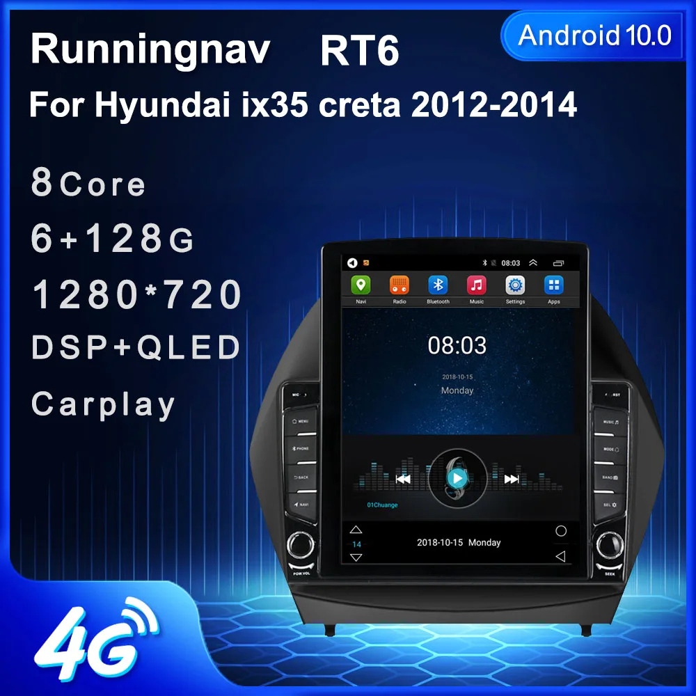 

9.7" Android 10.1 For Hyundai ix35 creta 2012-2014 Tesla Type Car Radio Multimedia Video Player Navigation GPS RDS no dvd