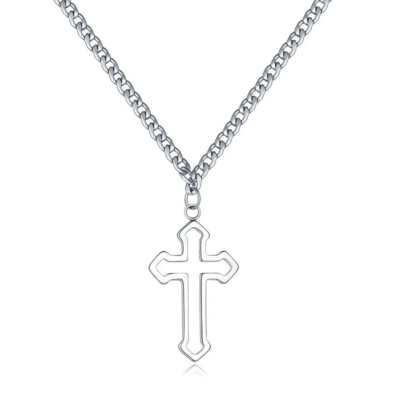 Vintage Gothic Hollow Cross Pendant Necklace Silver Color Cool Street Style Punk Necklace For Women and Men Fashion Jewelry
Vintage Gothic Hollow Cross Pendant Necklace Silver Color Cool Street Style Punk Necklace For Women and Men Fashion Jewelry