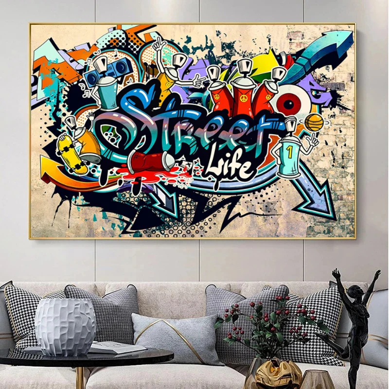 Graffiti Art Street life Canvas Painting Posters and Prints Cuadros Wall Art Picture for Living Room Home Decoration (No Frame)
Graffiti Art Street life Canvas Painting Posters and Prints Cuadros Wall Art Picture for Living Room Home Decoration (No Frame)