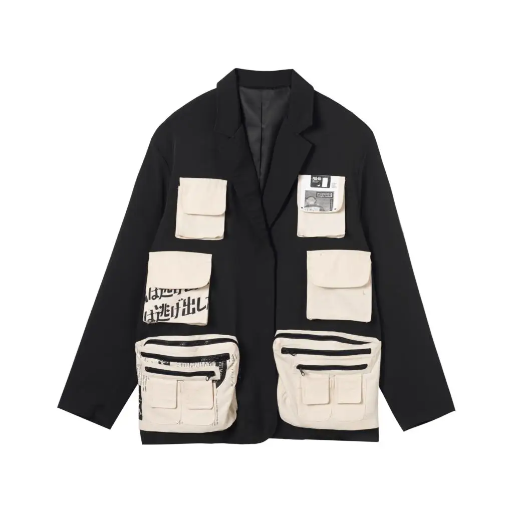 Hip Hop Techwear Retro Patch Zipper Pockets Suits Japanese Print Jackets Coats Men Streetwear Casual Tactical Blazer Outerwear
Hip Hop Techwear Retro Patch Zipper Pockets Suits Japanese Print Jackets Coats Men Streetwear Casual Tactical Blazer Outerwear