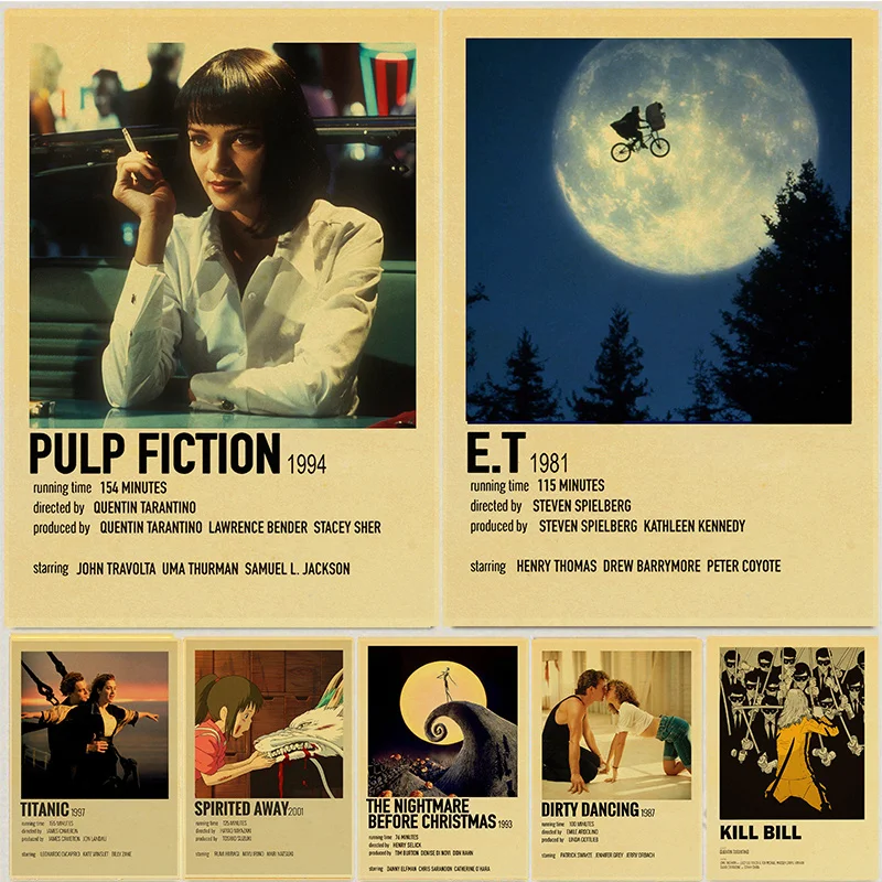 Classic Movie Collection Poster Tim Burton Films Kill Bill E.T Retro Kraft Paper Prints Wall Art Sticker Picture Home Room Decor
Classic Movie Collection Poster Tim Burton Films Kill Bill E.T Retro Kraft Paper Prints Wall Art Sticker Picture Home Room Decor