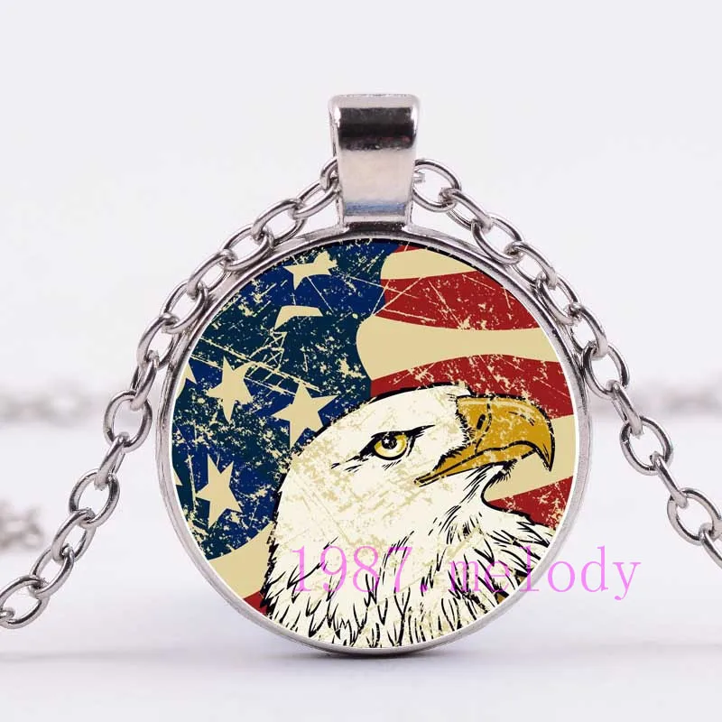 Bald Eagle USA Flag Creative Photo Cabochon Glass Chain Necklace,Charm Women Pendants Fashion Jewelry Gifts
Bald Eagle USA Flag Creative Photo Cabochon Glass Chain Necklace,Charm Women Pendants Fashion Jewelry Gifts