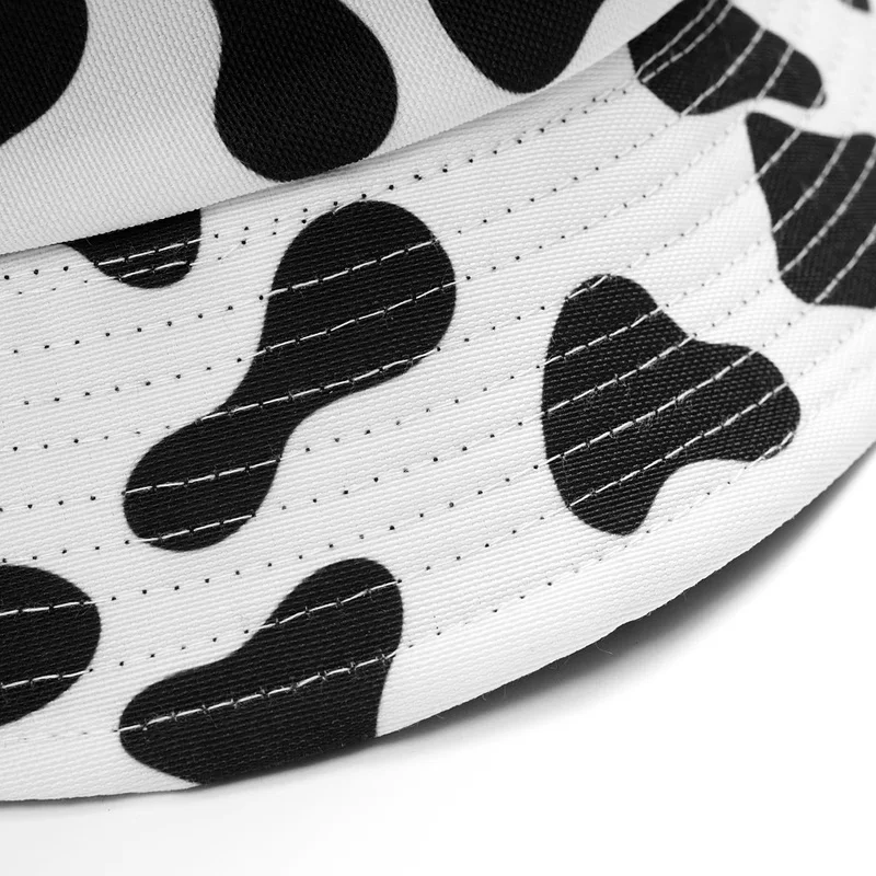 Summer Reversible Cow Print Bucket Hat Women Outdoor Travel Sun Hat Sun Protection Fisherman Cap Fashion Shading Panama Selling
Summer Reversible Cow Print Bucket Hat Women Outdoor Travel Sun Hat Sun Protection Fisherman Cap Fashion Shading Panama Selling