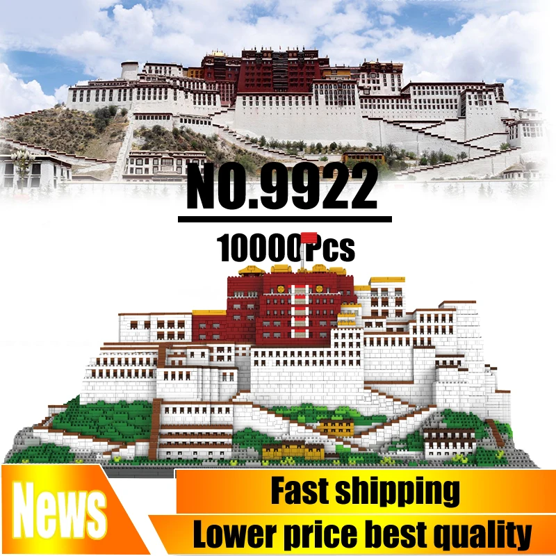 10000 шт. + строительные блоки Potala для дворца, китайская известная архитектура Тибета, микро-кирпич, Алмазный Блок, игрушки для детей 9922
10000 шт. + строительные блоки Potala для дворца, китайская известная архитектура Тибета, микро-кирпич, Алмазный Блок, игрушки для детей 9922