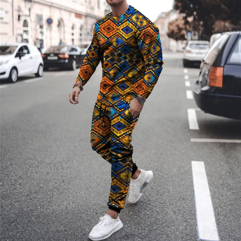 Fashion Pattern Digital Printing Men's Casual sweater Round Neck Sweatshirt Pants Two-Piece Trendy Sports sweater Suit
Fashion Pattern Digital Printing Men's Casual sweater Round Neck Sweatshirt Pants Two-Piece Trendy Sports sweater Suit