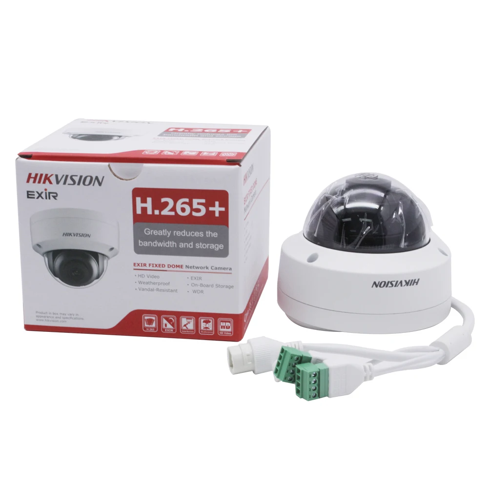 Купольная камера видеонаблюдения Hikvision POE 8 Мп H.265 встроенный аудио интерфейс SD |