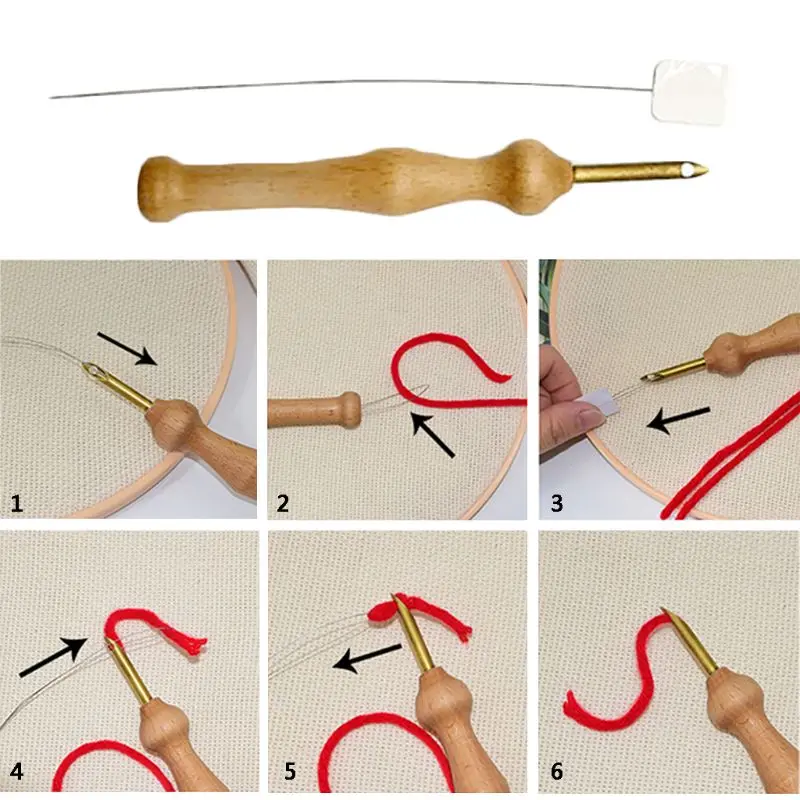 Durable Knitting Embroidery Pen Punch Needle Threader Set DIY Wooden Handle Weaving Sewing Felting Craft
Durable Knitting Embroidery Pen Punch Needle Threader Set DIY Wooden Handle Weaving Sewing Felting Craft