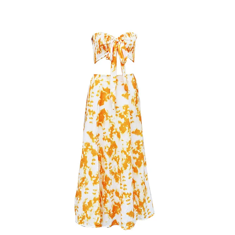 2021 New Summer Feminine Lace Bra Slim Printed Two-piece Dress
2021 New Summer Feminine Lace Bra Slim Printed Two-piece Dress