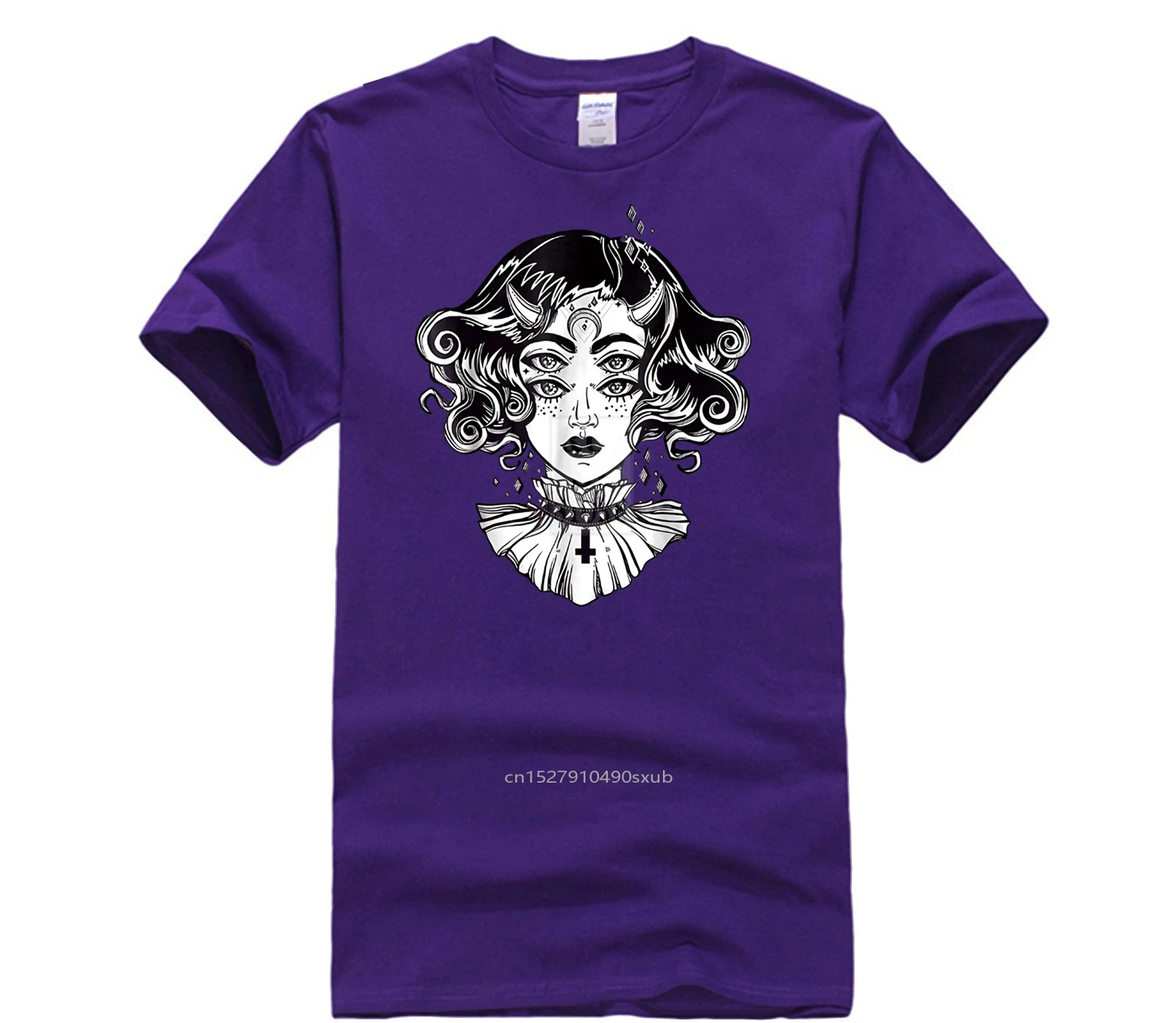 Men Printing Short Sleeve Tshirt trend Summer 2020 100 Cotton Horned Devil Satanic Halloween Fashion T Shirt 100% Cotton
Men Printing Short Sleeve Tshirt trend Summer 2020 100 Cotton Horned Devil Satanic Halloween Fashion T Shirt 100% Cotton