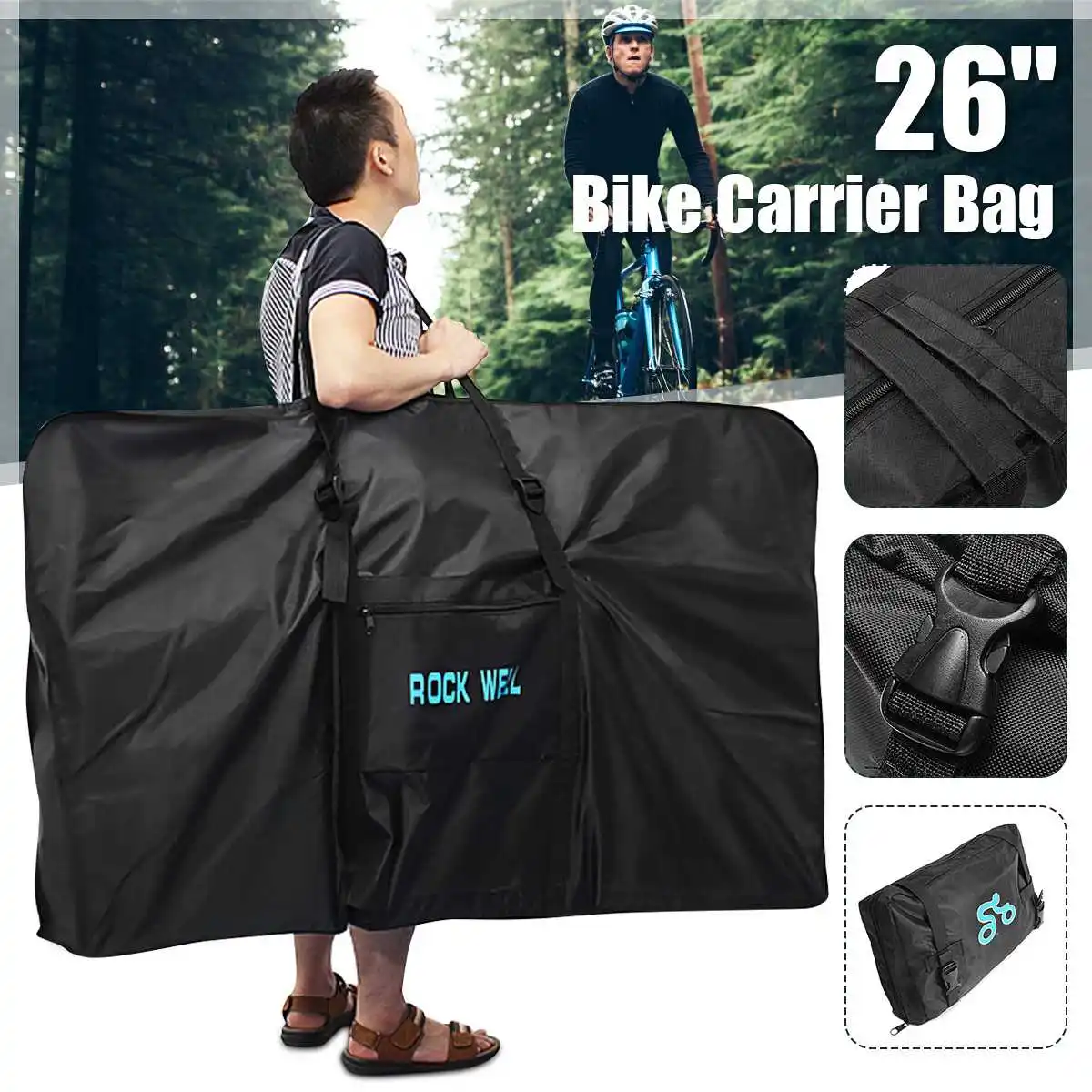 Folding Bicycle Carry Bag for 26 Inch Portable Cycling Bike Transport Case Travel Bycicle Accessories Outdoor Sport
Folding Bicycle Carry Bag for 26 Inch Portable Cycling Bike Transport Case Travel Bycicle Accessories Outdoor Sport