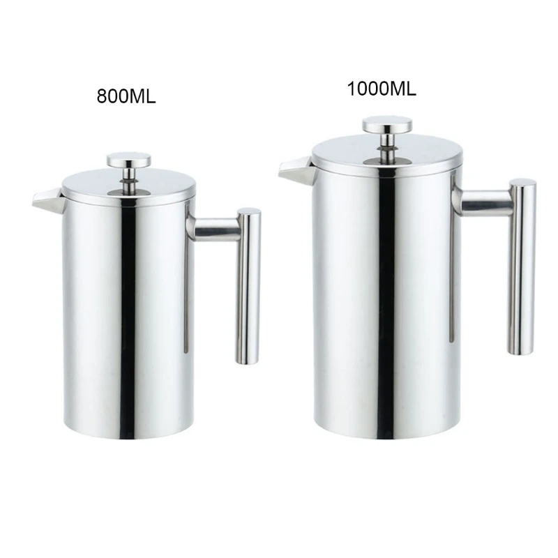 8-Cup Double Wall Insulated Stainless Steel French Coffee Presses Durable Coffees Tea Maker with Stainless Steel Plunger
8-Cup Double Wall Insulated Stainless Steel French Coffee Presses Durable Coffees Tea Maker with Stainless Steel Plunger