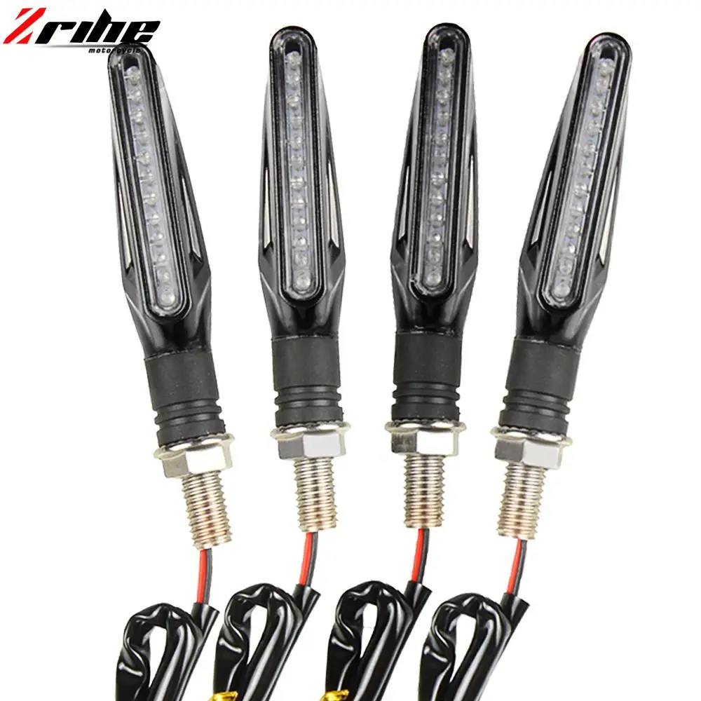 

4 pieces/(1 set) Universal Motorcycle LED Flexible Turn Signal Indicator Amber Light for YAMAHA TMAX 530 2012-2016 500 2008-2011