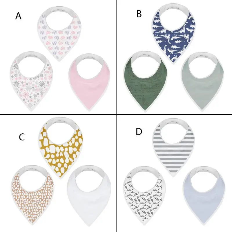 3 Pack Baby Bibs Triangle Scarf Cotton Child Bandana Newborn Absorbent Cloth Bib 19QF
3 Pack Baby Bibs Triangle Scarf Cotton Child Bandana Newborn Absorbent Cloth Bib 19QF