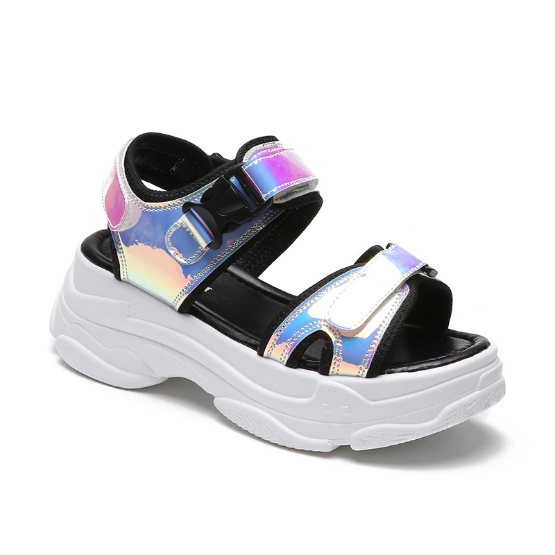 2019 summer new ladies sandals thick bottom wild Korean sequins muffin bottom increased casual student beach shoes
2019 summer new ladies sandals thick bottom wild Korean sequins muffin bottom increased casual student beach shoes