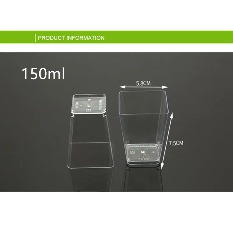 25Pcs 150ml large Mousses Dessert Cup Clear Pudding CupWedding Supplies Party Accessories Disposable Plastic Tableware
25Pcs 150ml large Mousses Dessert Cup Clear Pudding CupWedding Supplies Party Accessories Disposable Plastic Tableware