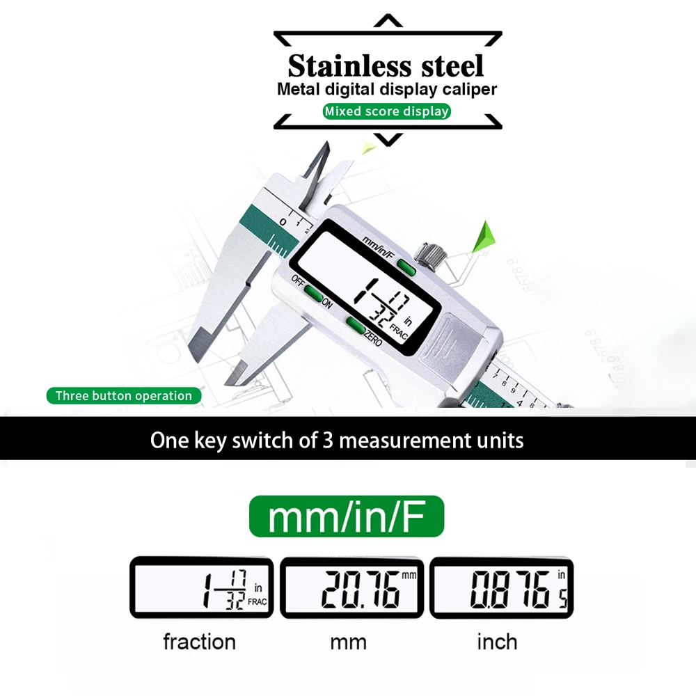 ET50 Stainless Steel High Accuracy Electronic LCD Digital Display Slide Caliper Vernier Ruler with Measuring Range of 0-150mm
ET50 Stainless Steel High Accuracy Electronic LCD Digital Display Slide Caliper Vernier Ruler with Measuring Range of 0-150mm