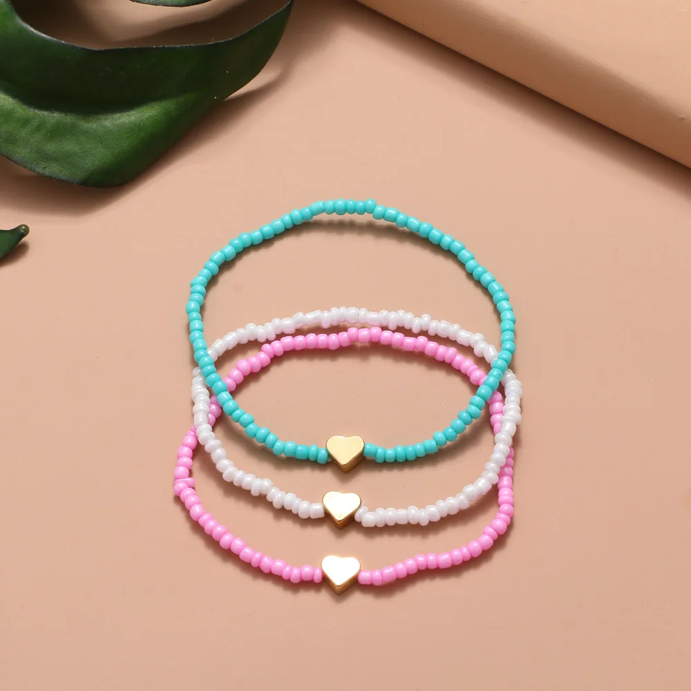 3pcs/Set Boho Colorful Heart Geometric Irregular Small Acrylic Resin Beads Foot Chain Bracelet For Women Female Beach Jewelry
3pcs/Set Boho Colorful Heart Geometric Irregular Small Acrylic Resin Beads Foot Chain Bracelet For Women Female Beach Jewelry