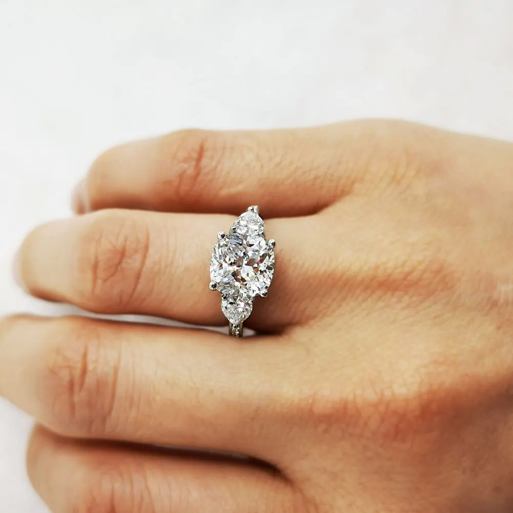 COLORFISH Genuine 925 Sterling Silver Stunning 3-Stone Cushion Cut 3ct Engagement Rings For Women Classic Jewelry
COLORFISH Genuine 925 Sterling Silver Stunning 3-Stone Cushion Cut 3ct Engagement Rings For Women Classic Jewelry