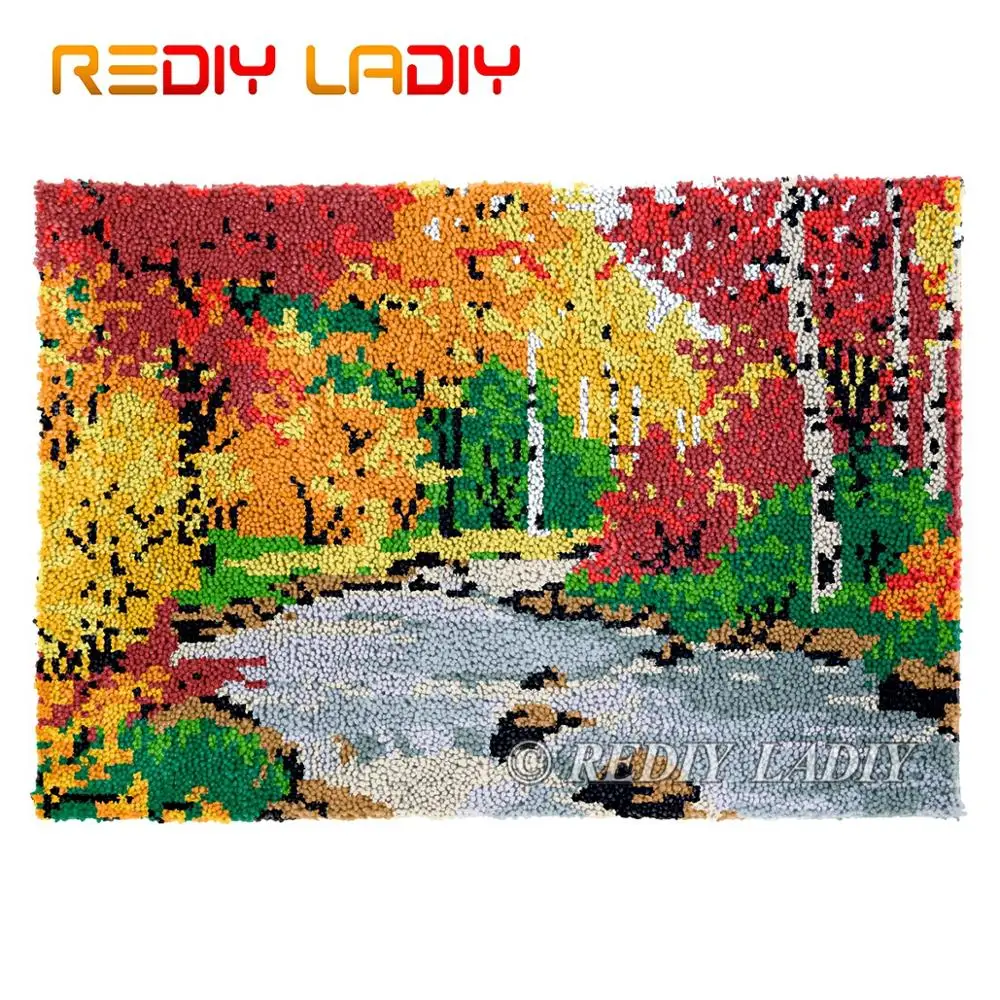 Latch Hook Rug Autumn Birches Chunky Yarn Tapestry Kits Crocheting Cushion Mat DIY Carpet Rug Needlework Hobby & Crafts 85*58cm
Latch Hook Rug Autumn Birches Chunky Yarn Tapestry Kits Crocheting Cushion Mat DIY Carpet Rug Needlework Hobby & Crafts 85*58cm