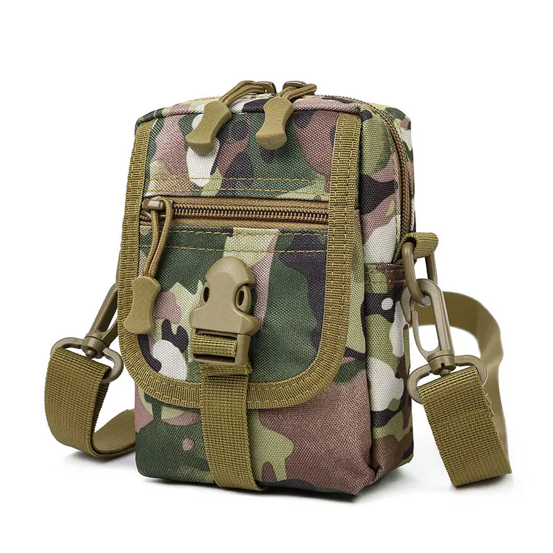 

Outdoor Camouflage Tactical Pockets Men's Mountaineering Hiking Mobile Phone Bag Waterproof Waist Packs Diagonal Crossbody Bag