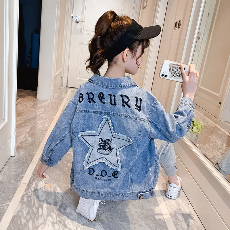 Teen Girls Jeans Jacket 2021 Fashion Spring Girl Cotton Autumn Streetwear Denim Coat Loose Vintage Teens Outwear Tops 4 6 8 10 Y
Teen Girls Jeans Jacket 2021 Fashion Spring Girl Cotton Autumn Streetwear Denim Coat Loose Vintage Teens Outwear Tops 4 6 8 10 Y