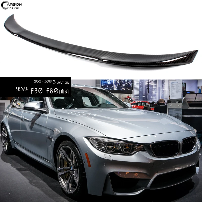 CF (Carbon Fiber) Rear Deck Spoiler Fit For BMW 3 Series F30 (2012 - 2018) & M3 F80 (2015 - 2019), Fitment Guaranteed 
CF (Carbon Fiber) Rear Deck Spoiler Fit For BMW 3 Series F30 (2012 - 2018) & M3 F80 (2015 - 2019), Fitment Guaranteed