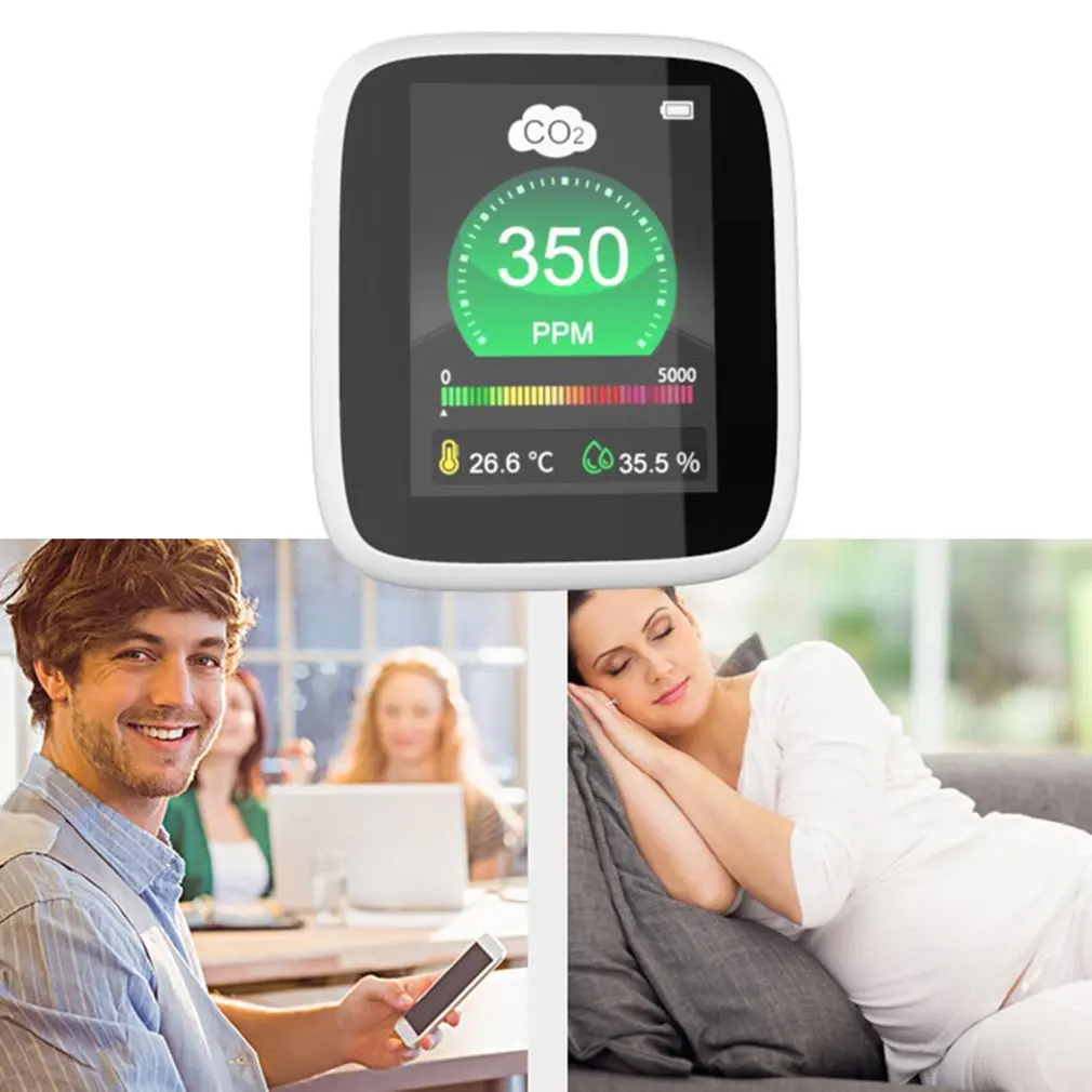 Gas Detector Analyzer Air Quality Monitor CO2 Meter Carbon Dioxide Detector Temperature Humidity Monitor CO2 Alarm Function
Gas Detector Analyzer Air Quality Monitor CO2 Meter Carbon Dioxide Detector Temperature Humidity Monitor CO2 Alarm Function