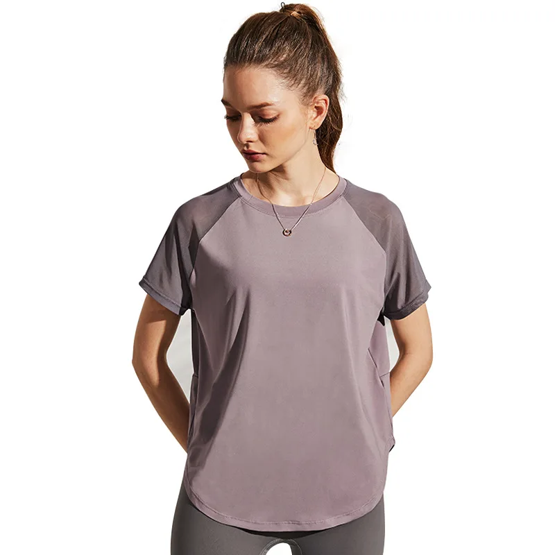 Women loose thin section running fitness smock breathable quick-drying t-shirts with short sleeves yoga clothes
Women loose thin section running fitness smock breathable quick-drying t-shirts with short sleeves yoga clothes